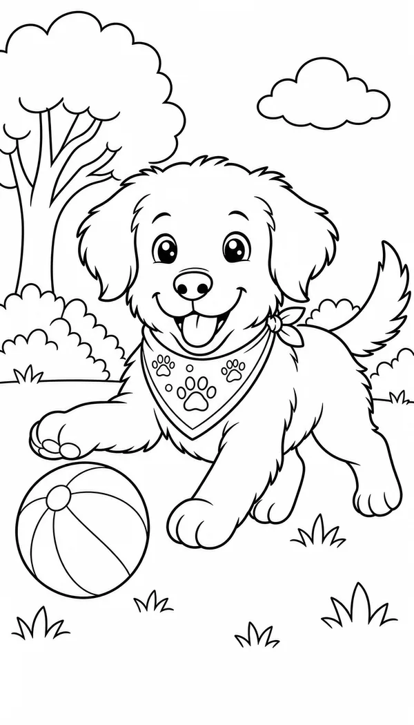 Example puppy scene: in the park