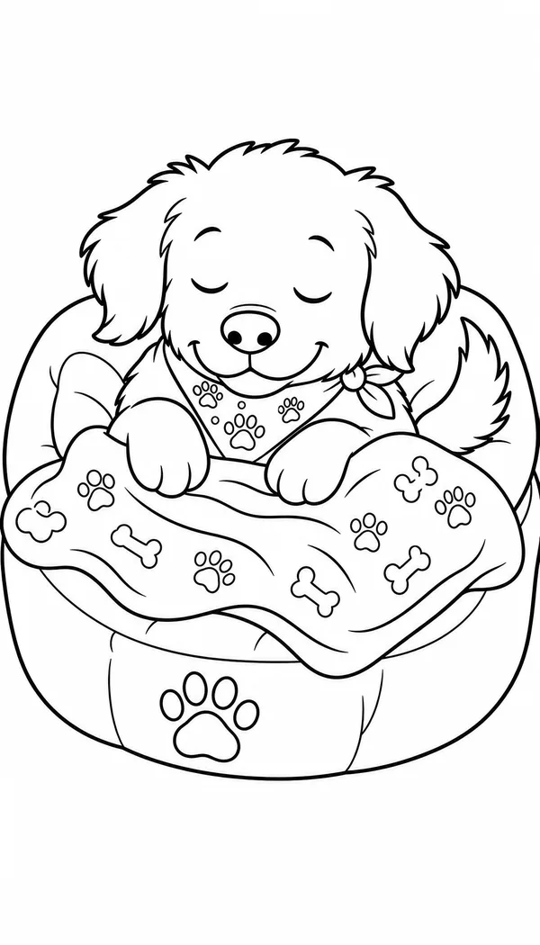 Example puppy scene: in bed