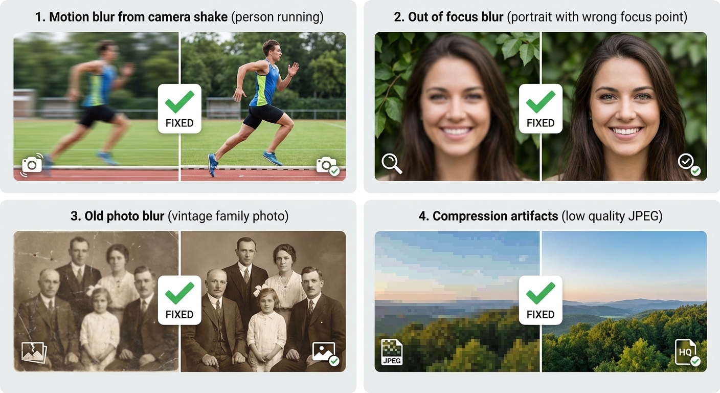 Works on all types of blur