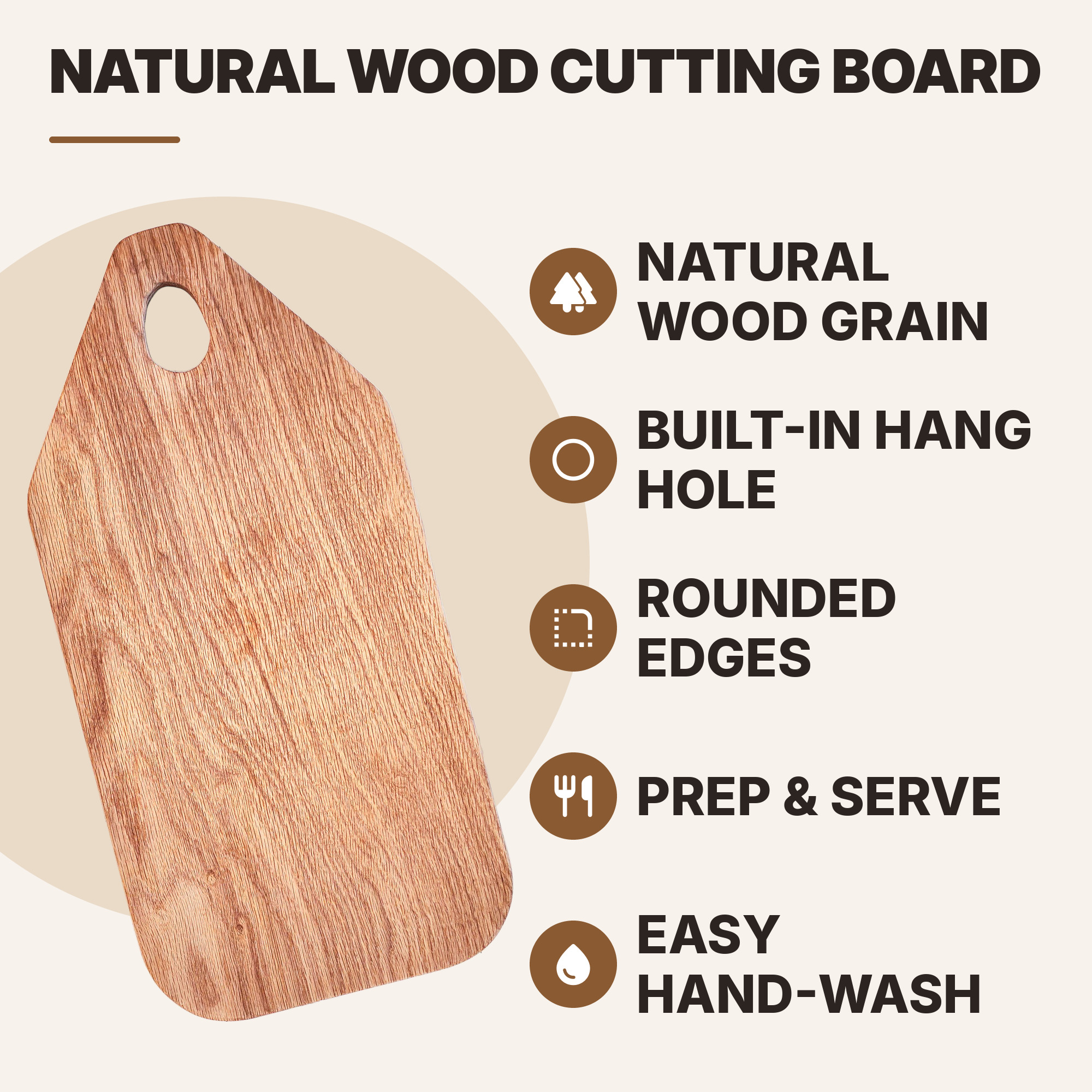 Wooden board: Feature infographic