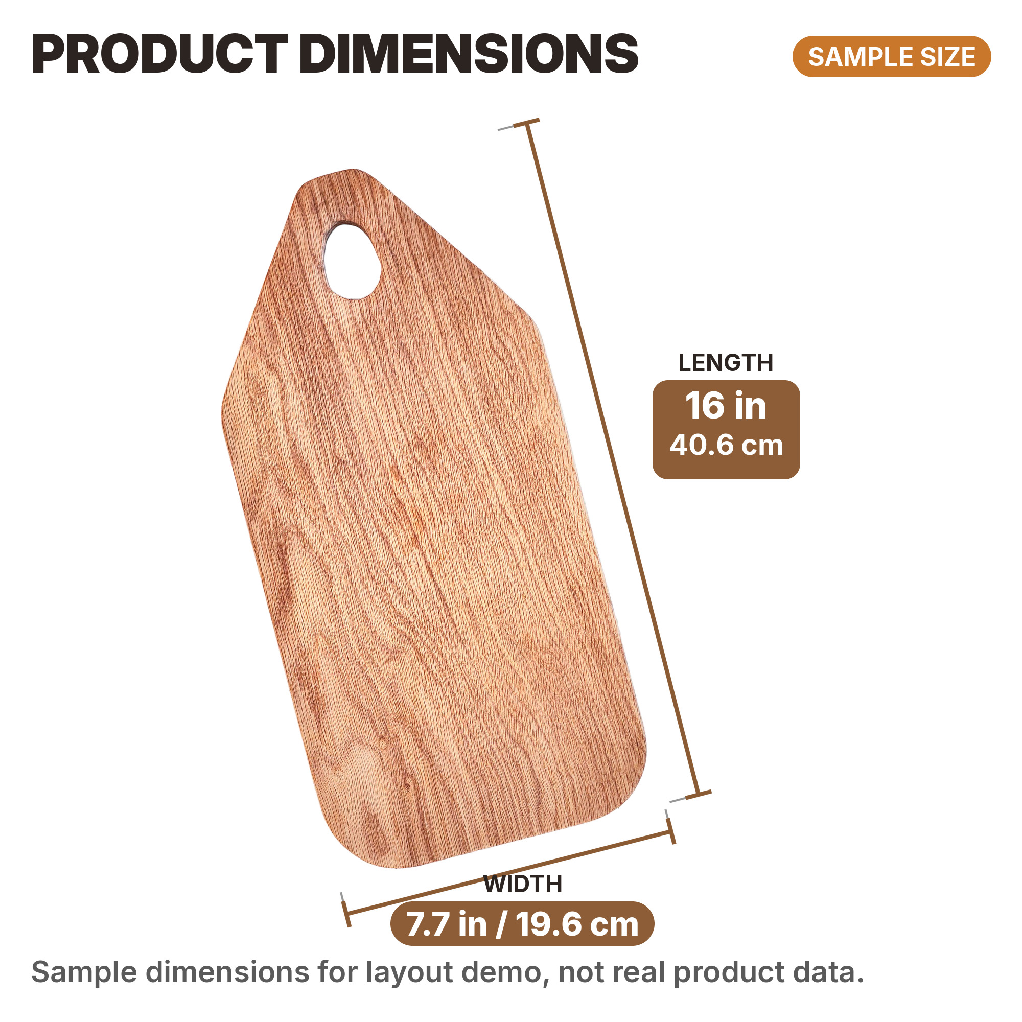 Wooden board: Dimensions image