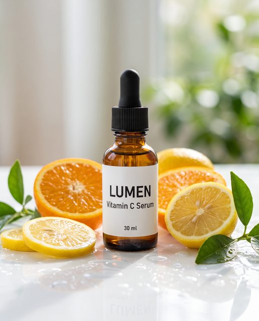 Serum bottle with citrus, 4:5 image