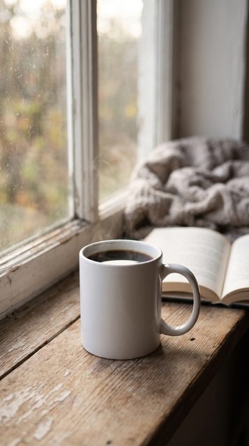 Ceramic mug scene used as the video input